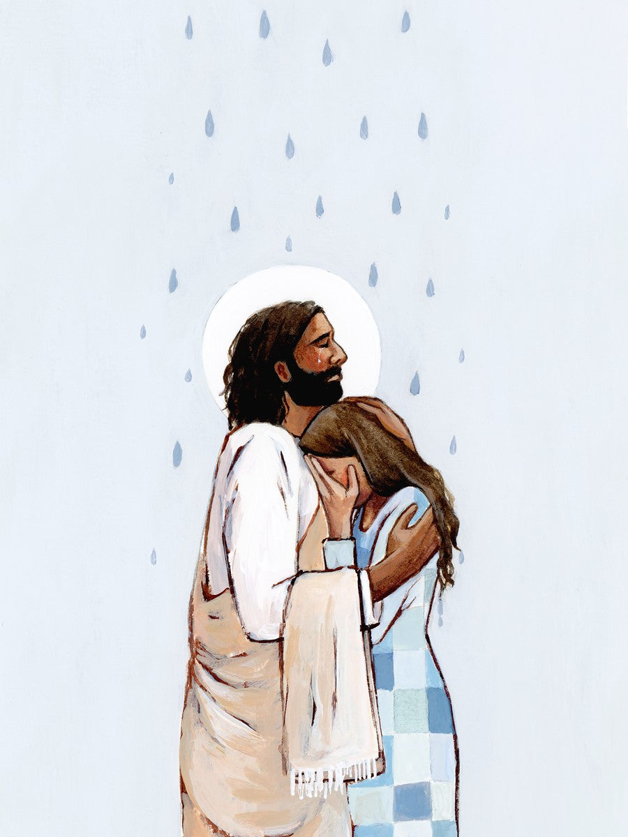 When The Blues Came, And The Rains Fell, He Was There Large Wall Art