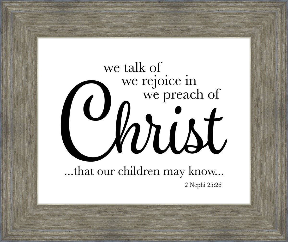 We Talk of Christ