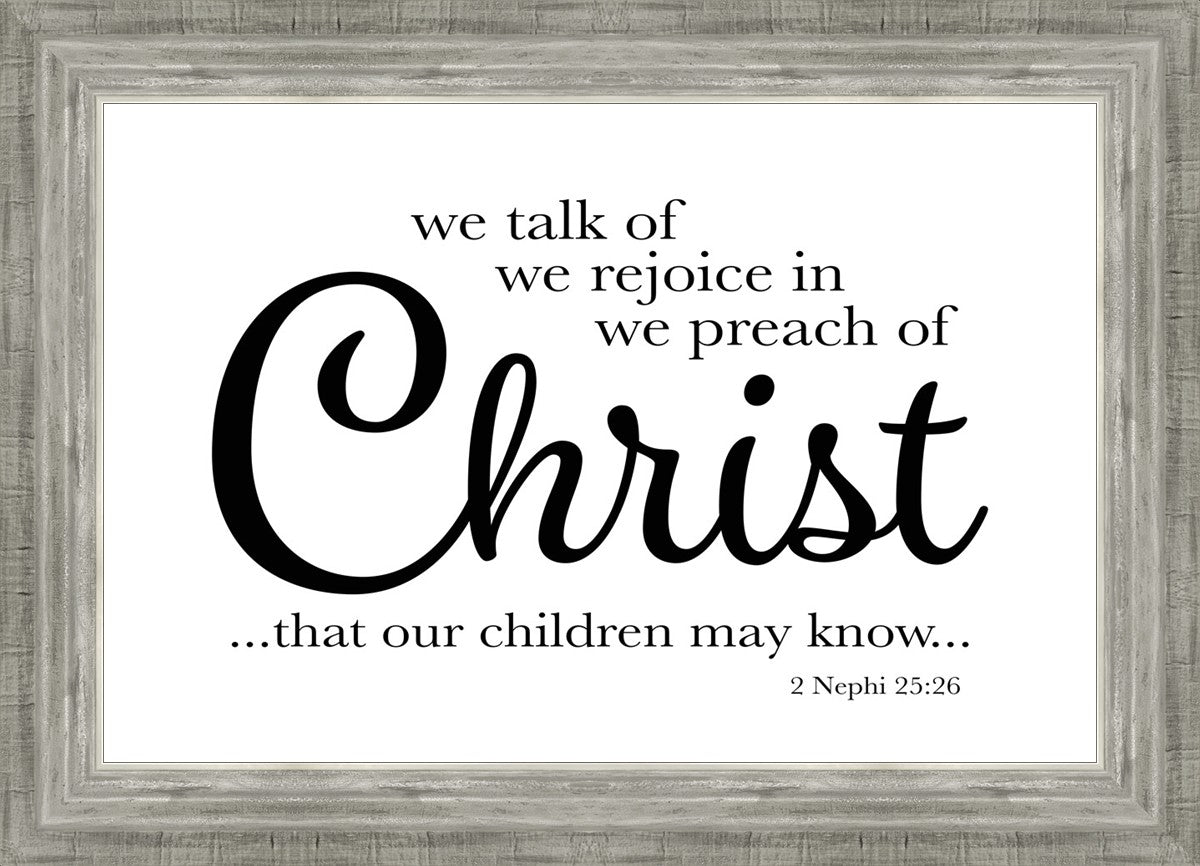 We Talk of Christ