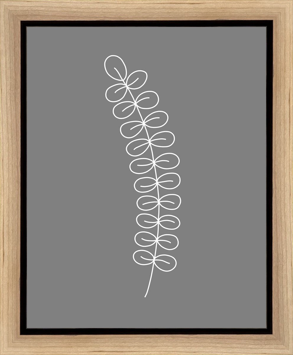Minimalist Stem Gray Gallery Wrap