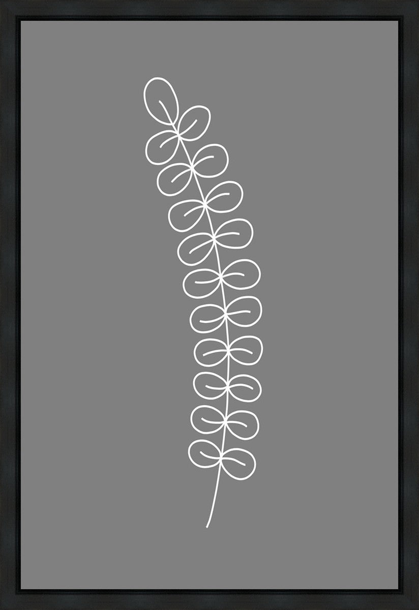 Minimalist Stem Gray Gallery Wrap