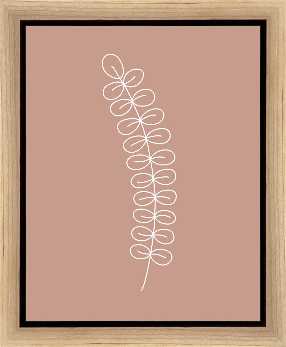 Minimalist Stem Pink Gallery Wrap