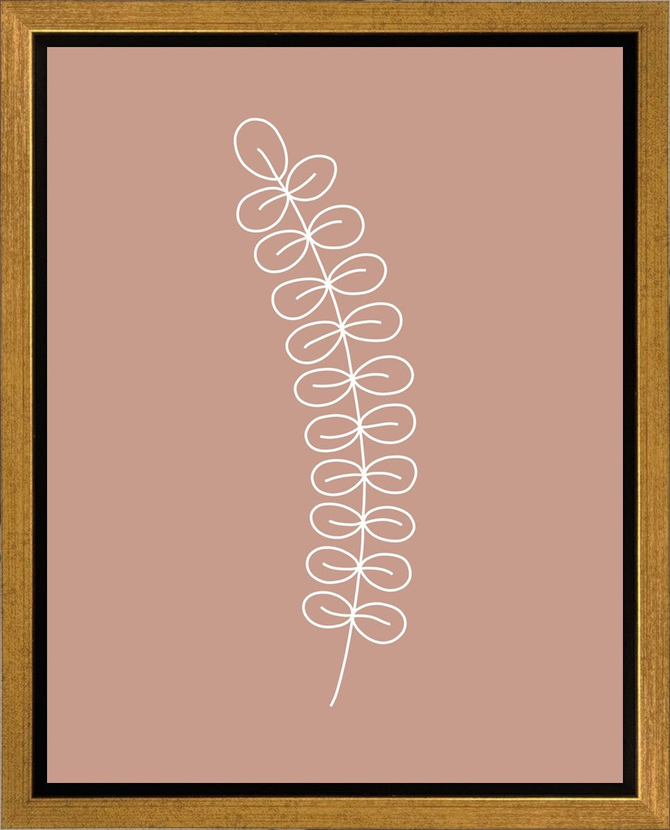 Minimalist Stem Pink Gallery Wrap