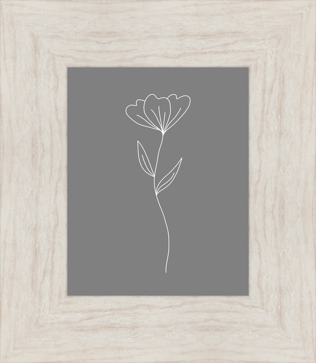 Minimalist Flower Gray