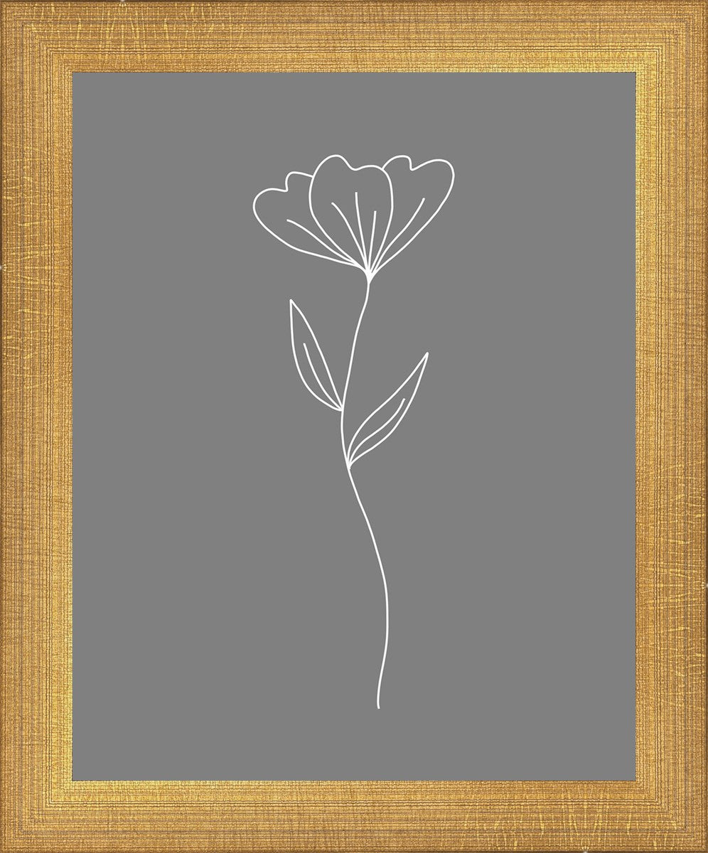 Minimalist Flower Gray