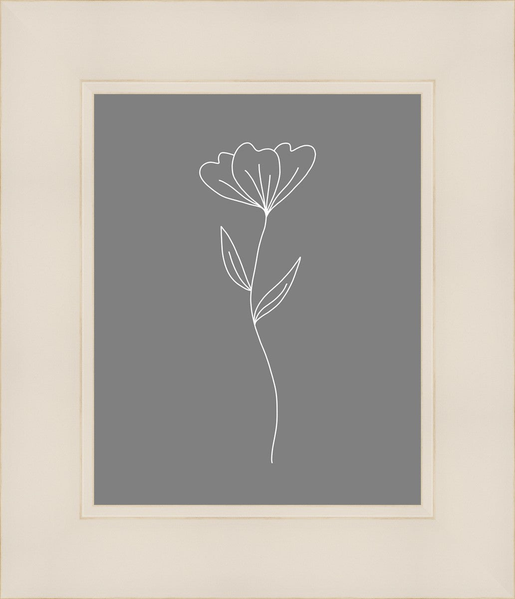 Minimalist Flower Gray