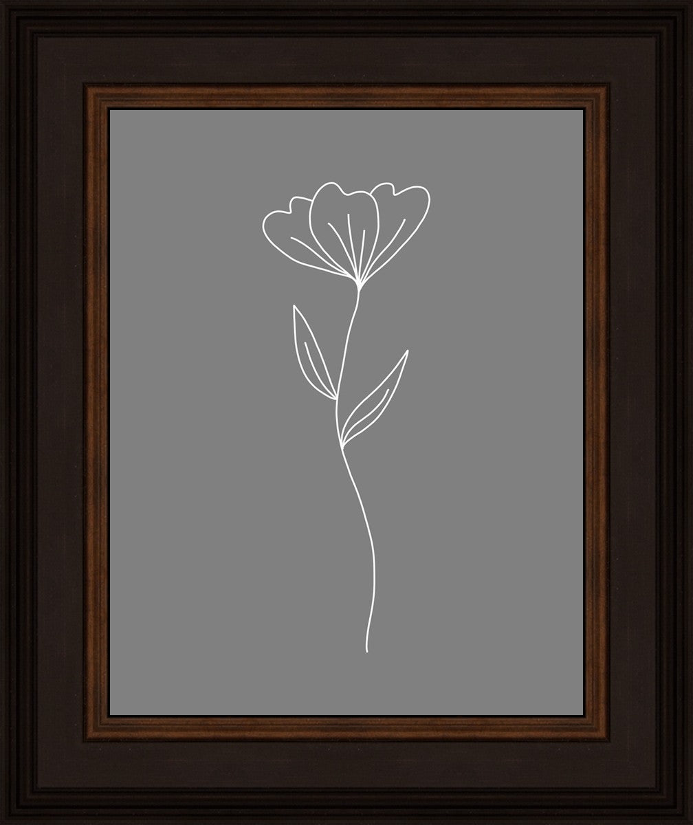 Minimalist Flower Gray