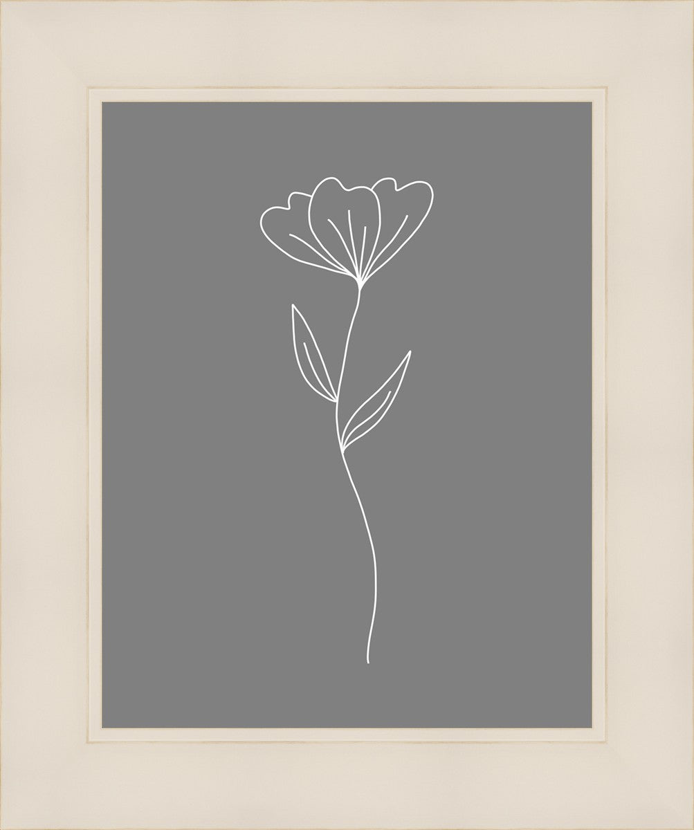 Minimalist Flower Gray