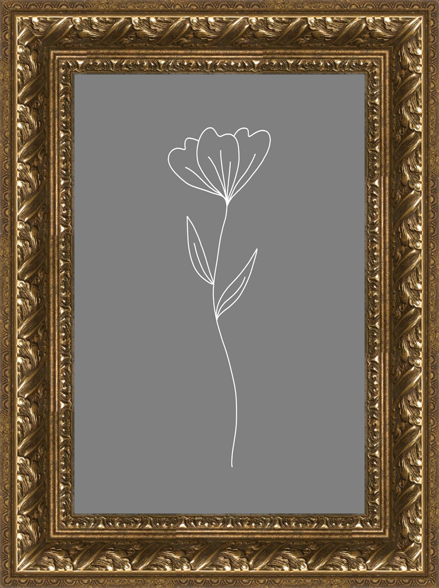 Minimalist Flower Gray