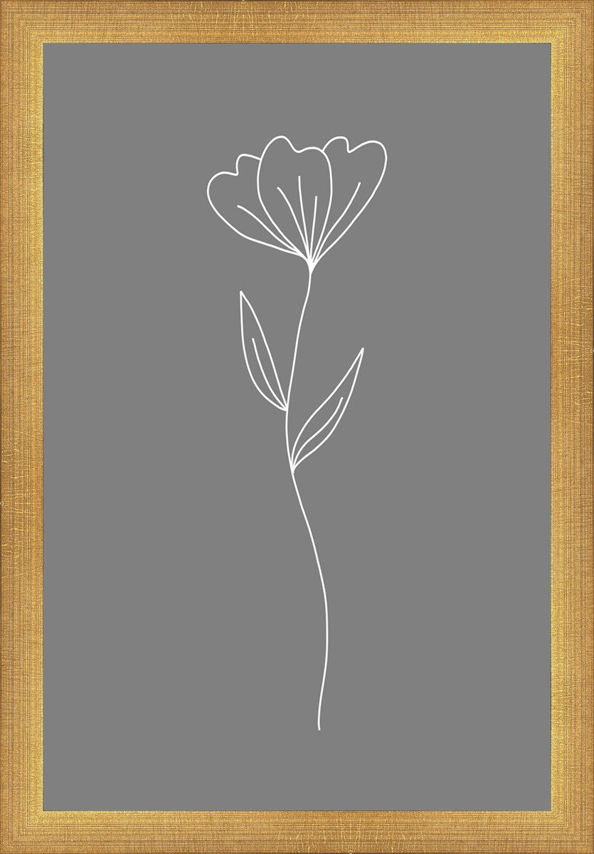 Minimalist Flower Gray