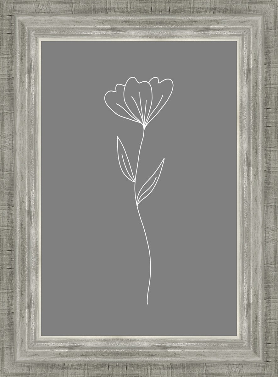 Minimalist Flower Gray