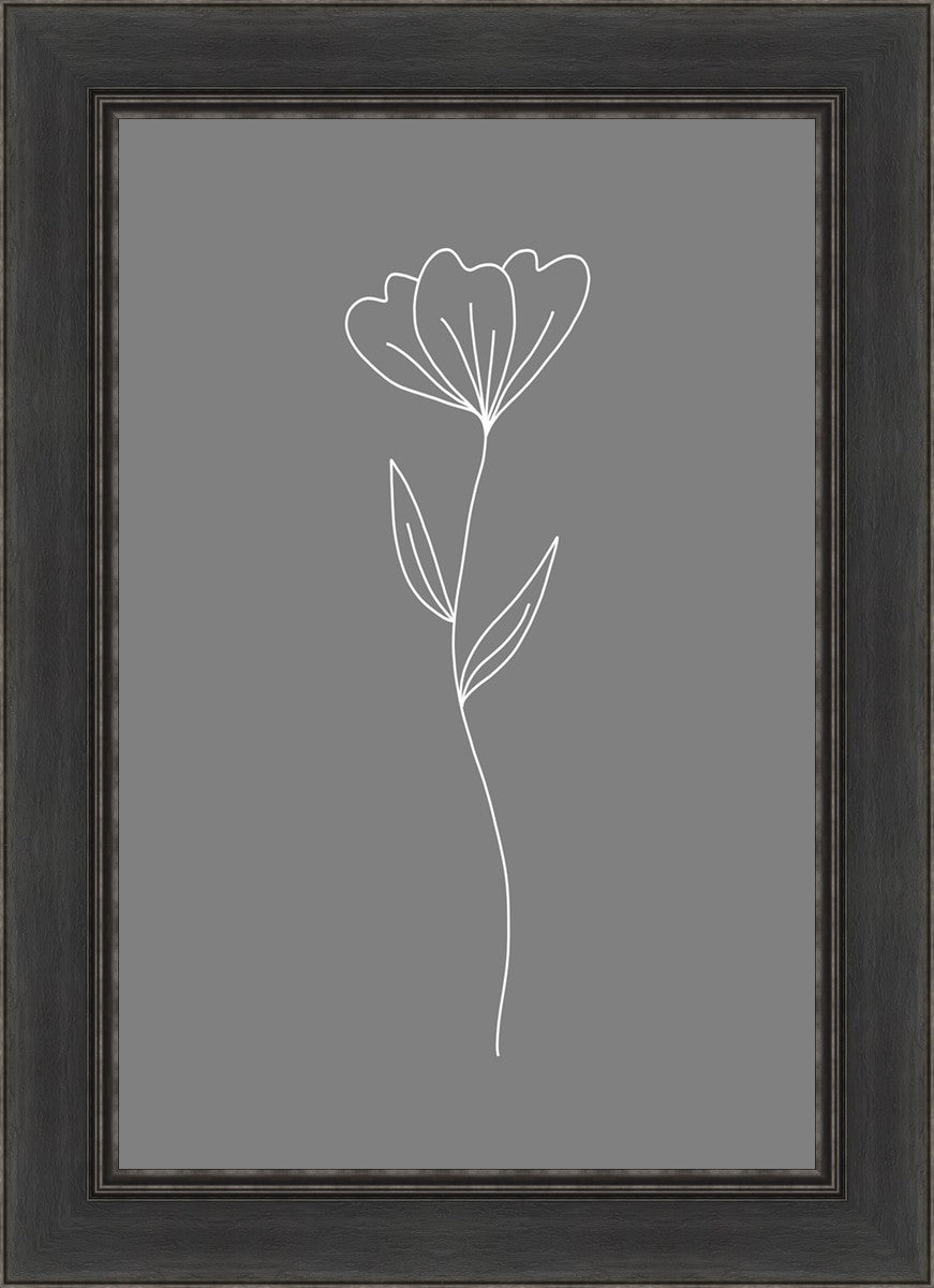 Minimalist Flower Gray