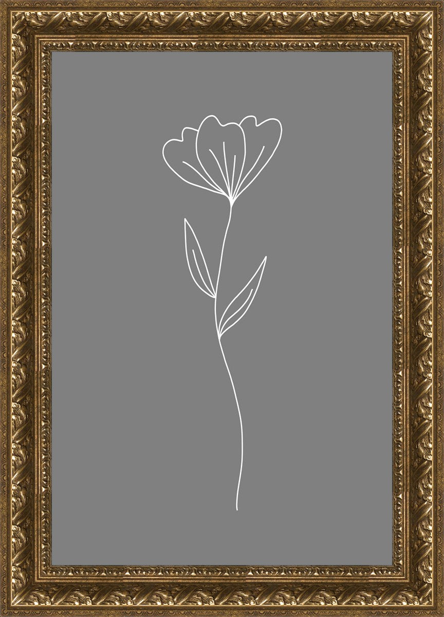 Minimalist Flower Gray