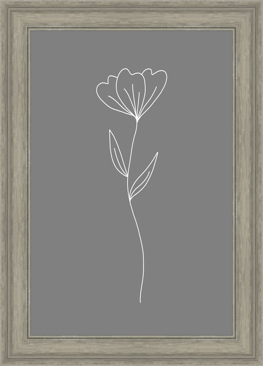 Minimalist Flower Gray