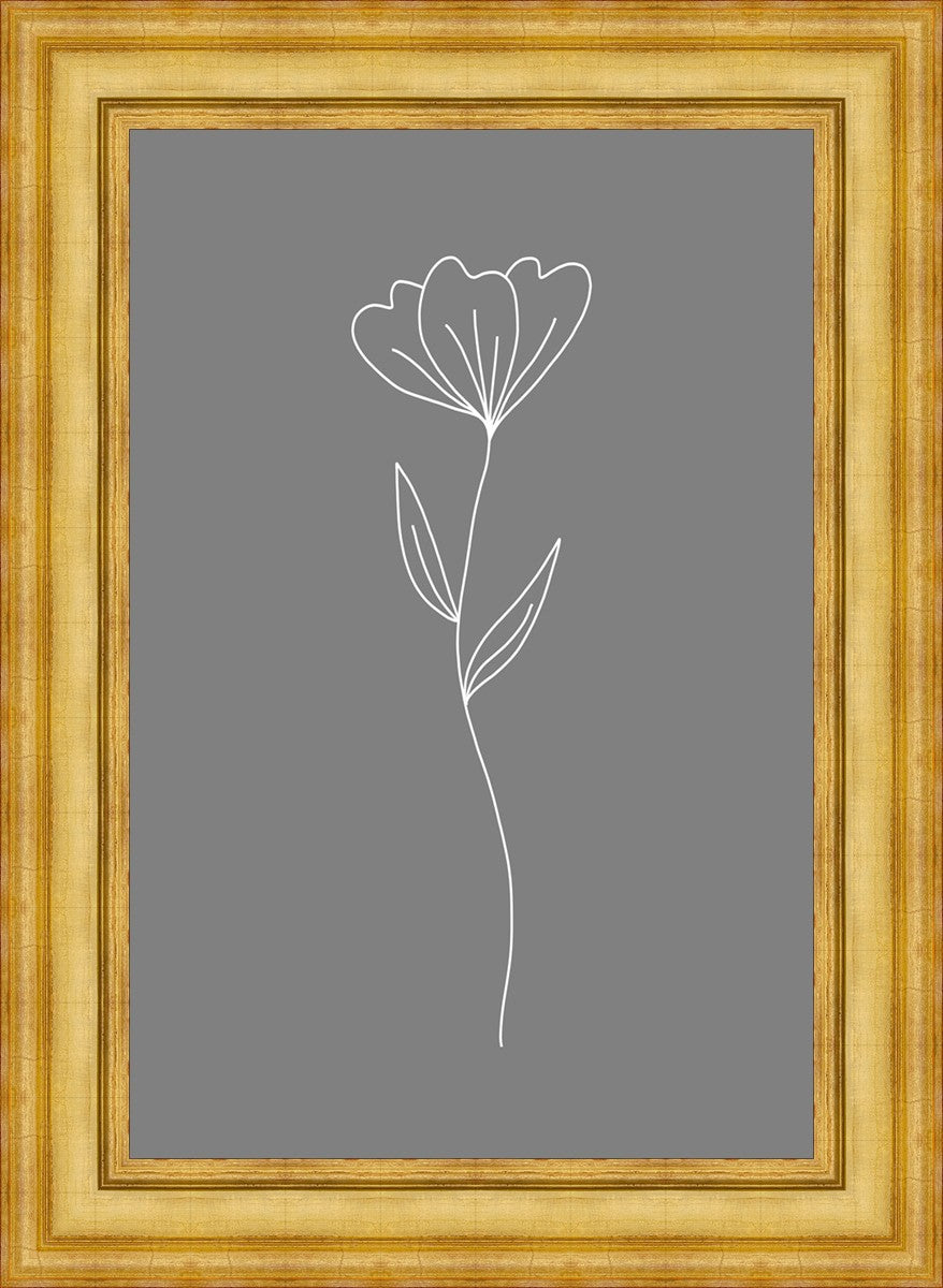 Minimalist Flower Gray