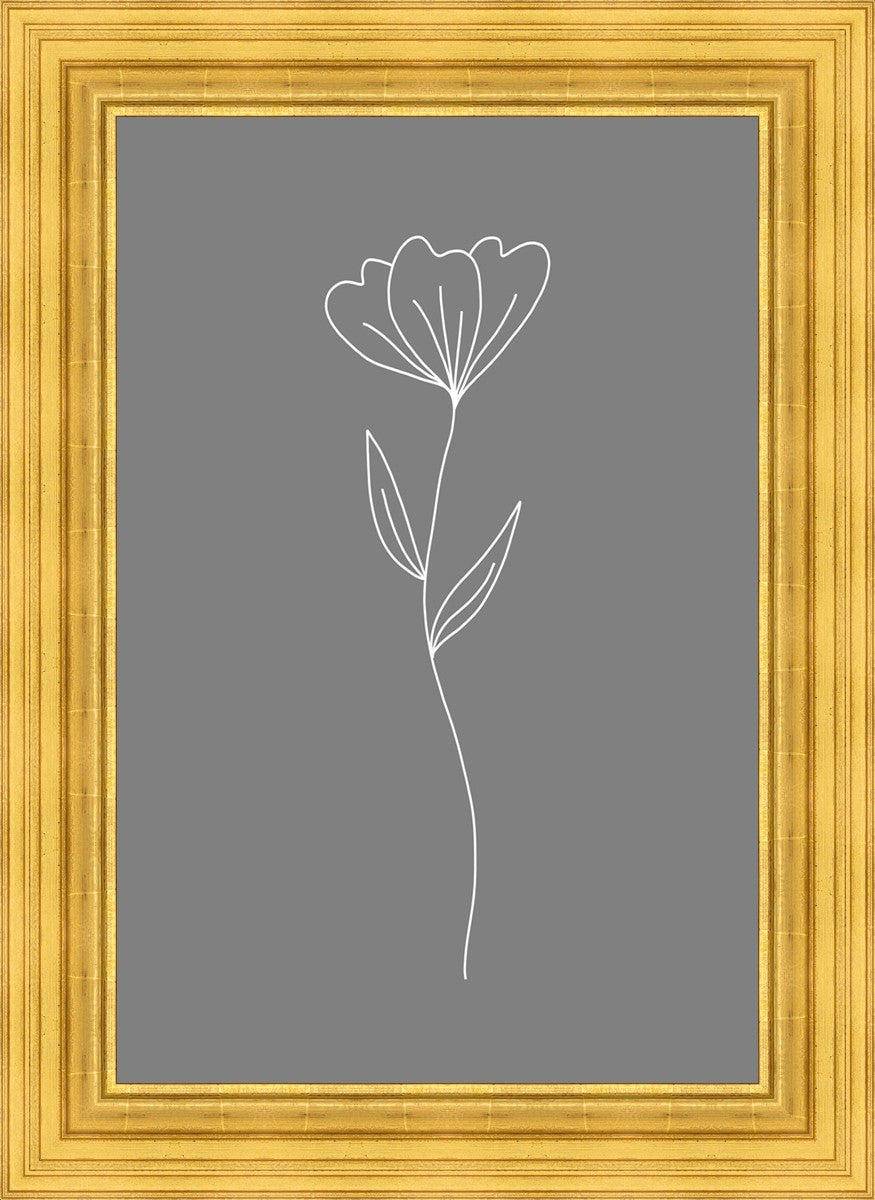 Minimalist Flower Gray
