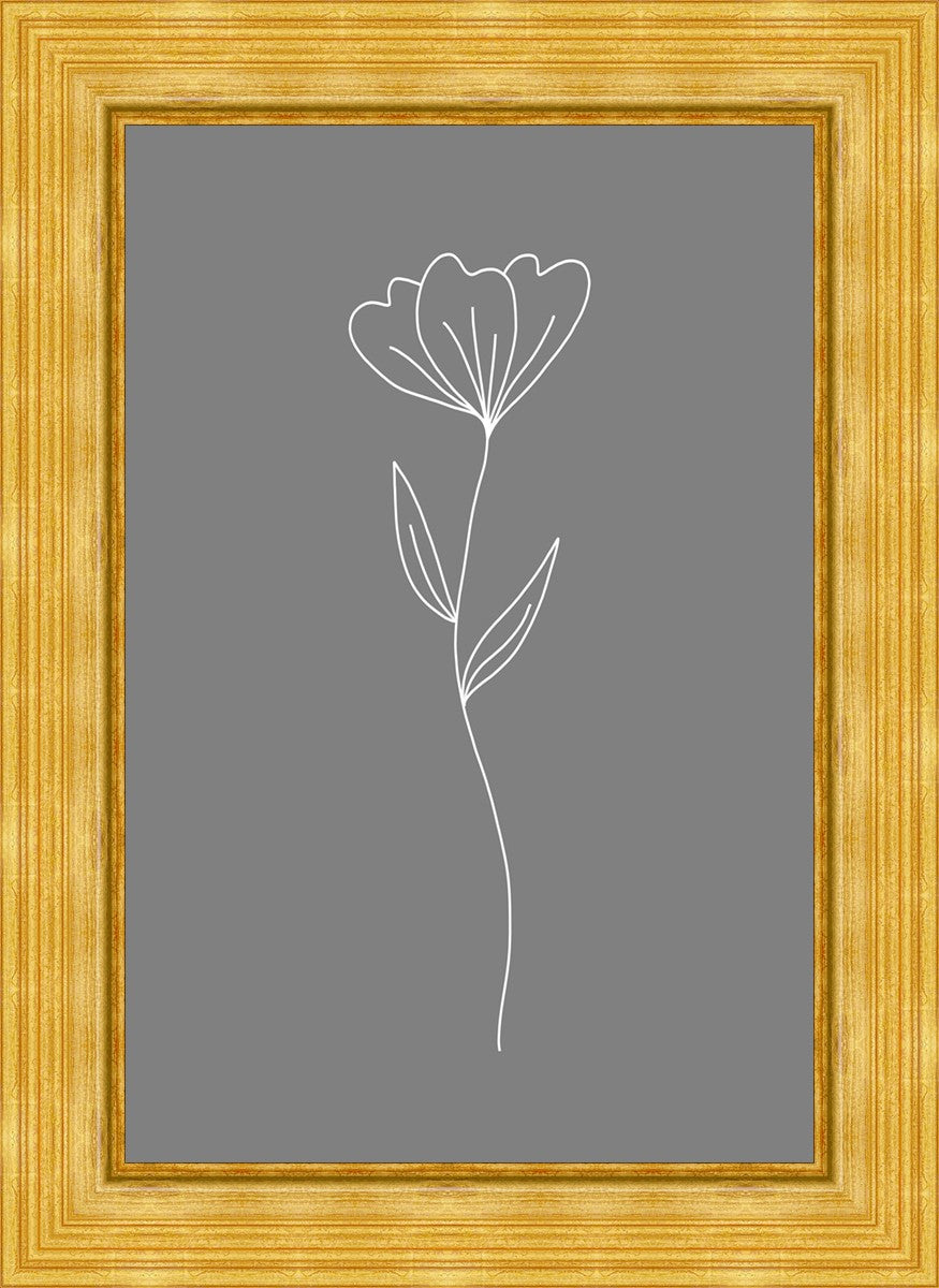 Minimalist Flower Gray