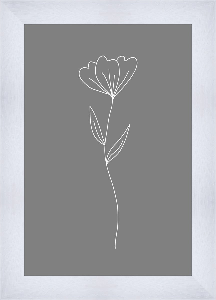 Minimalist Flower Gray
