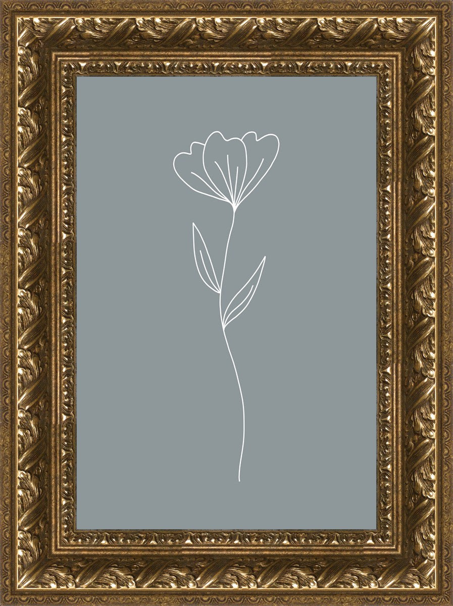 Minimalist Flower Blue