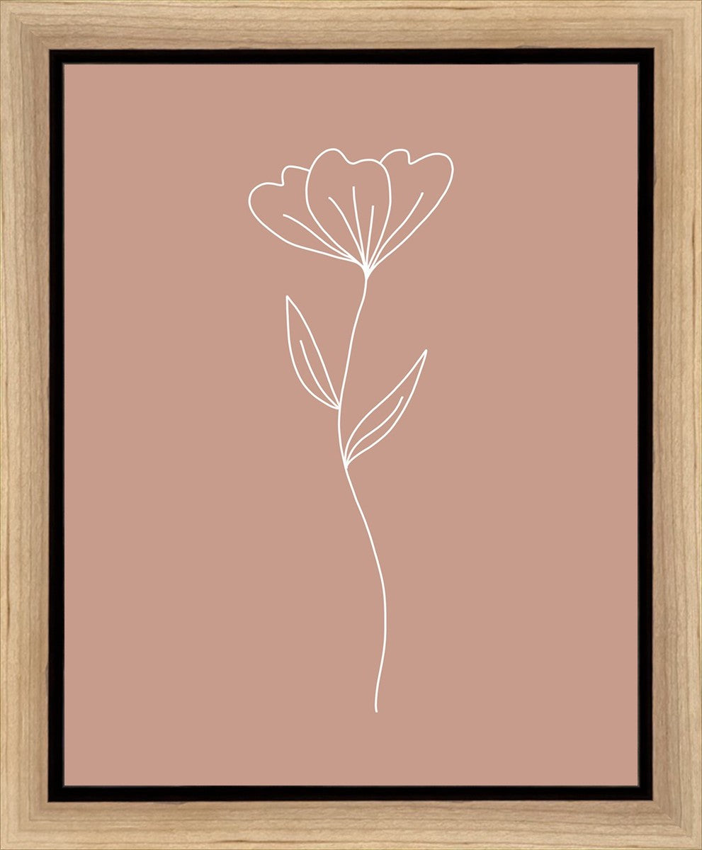 Minimalist Flower Pink Gallery Wrap