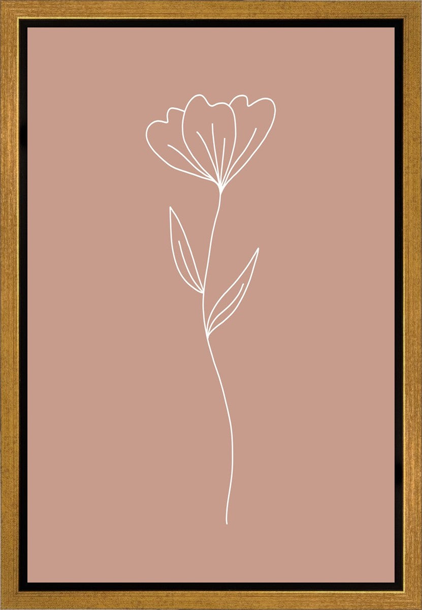 Minimalist Flower Pink Gallery Wrap