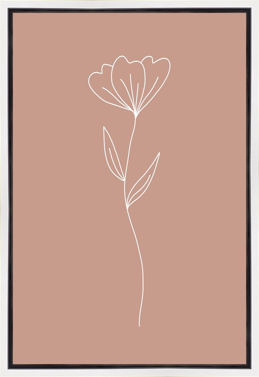 Minimalist Flower Pink Gallery Wrap