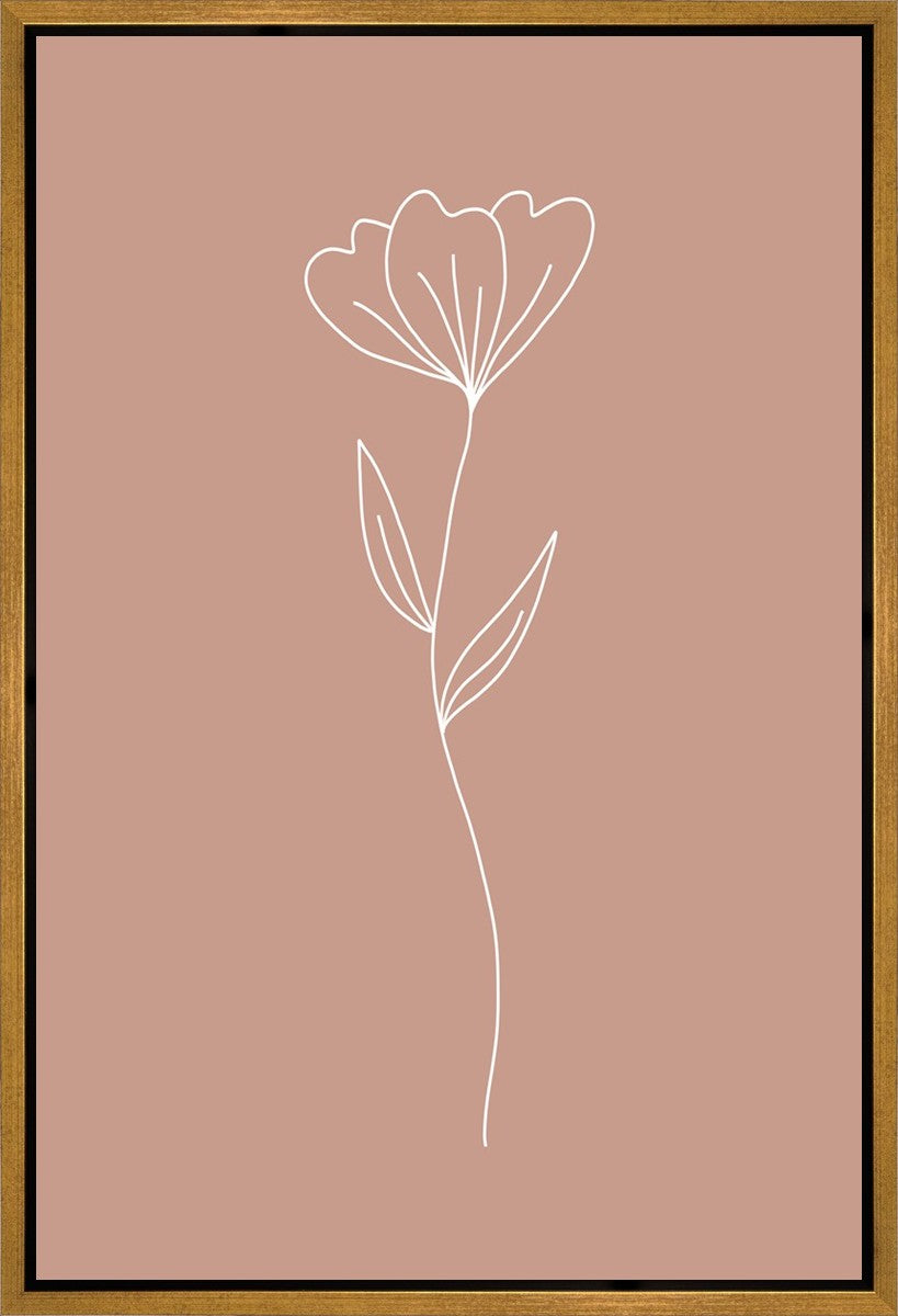 Minimalist Flower Pink Gallery Wrap
