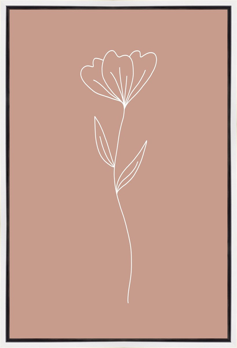 Minimalist Flower Pink Gallery Wrap
