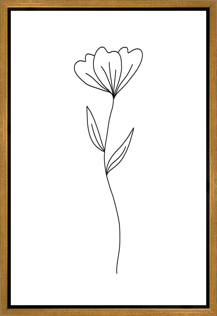 Minimalist Flower White Gallery Wrap