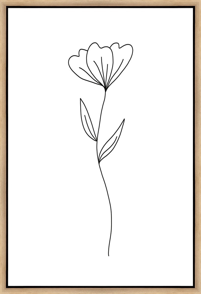 Minimalist Flower White Gallery Wrap