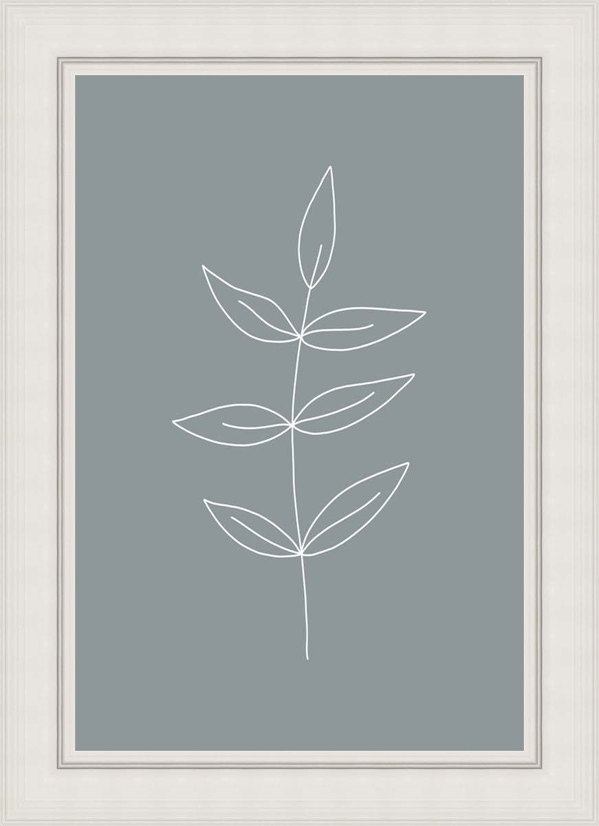 Minimalist Leaves Blue