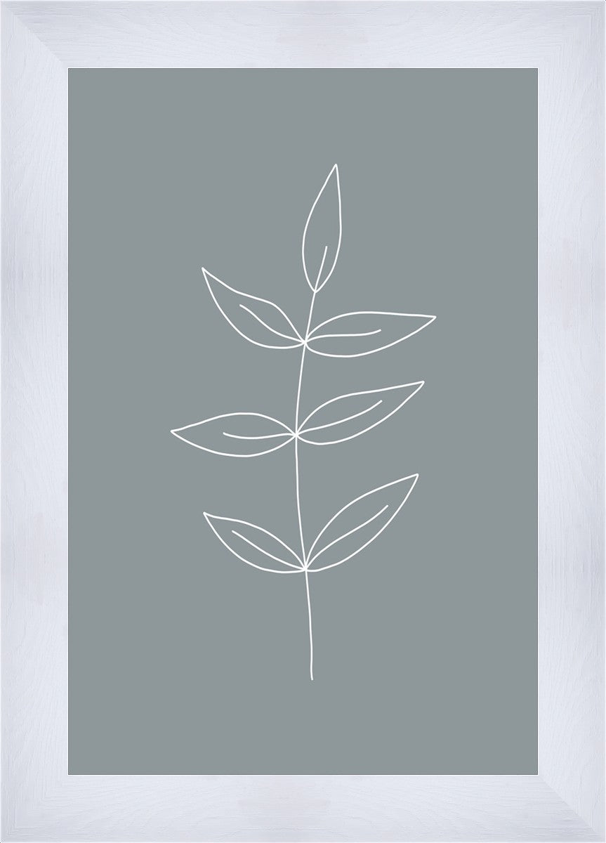 Minimalist Leaves Blue