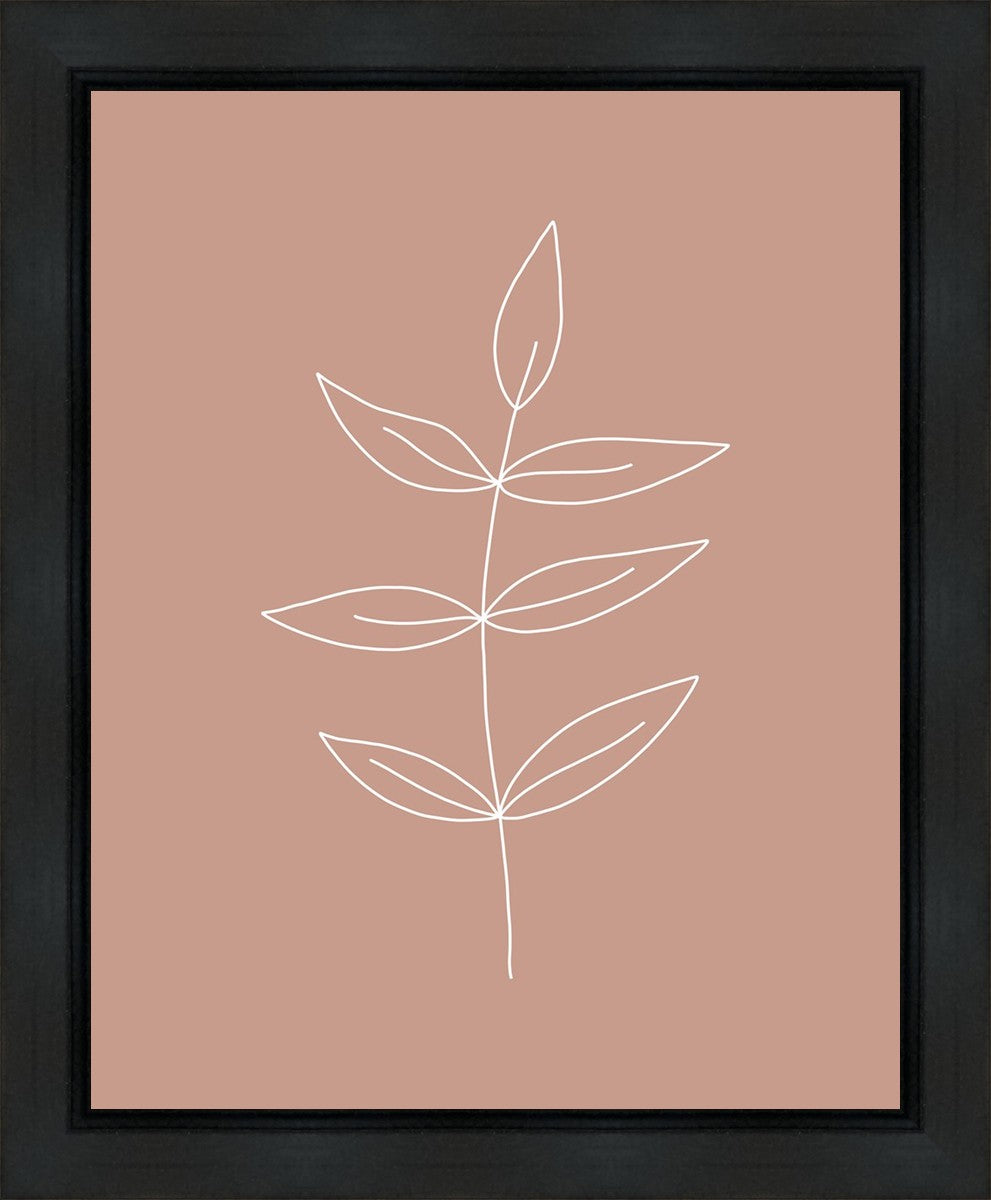 Minimalist Leaves Pink Gallery Wrap