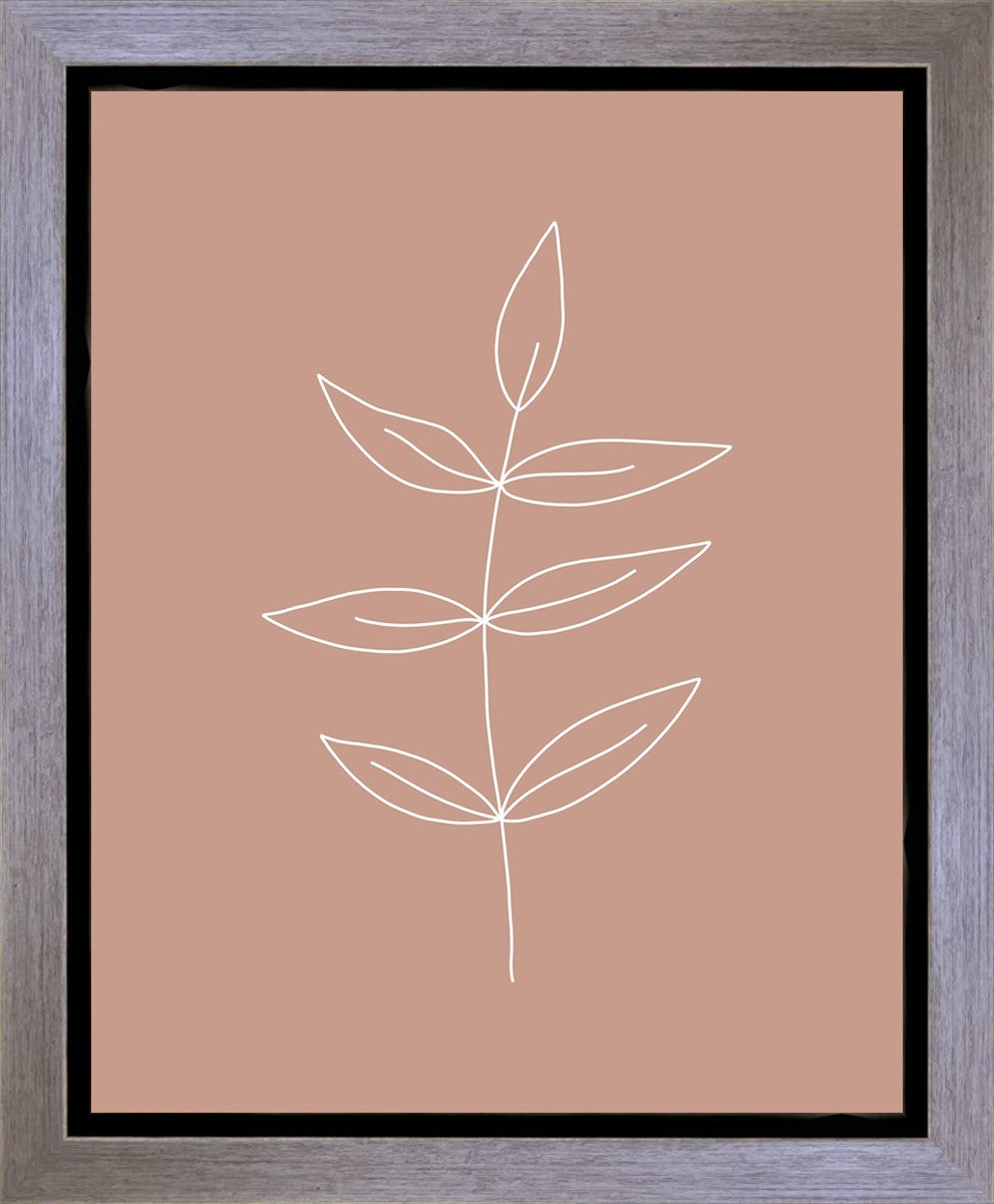 Minimalist Leaves Pink Gallery Wrap