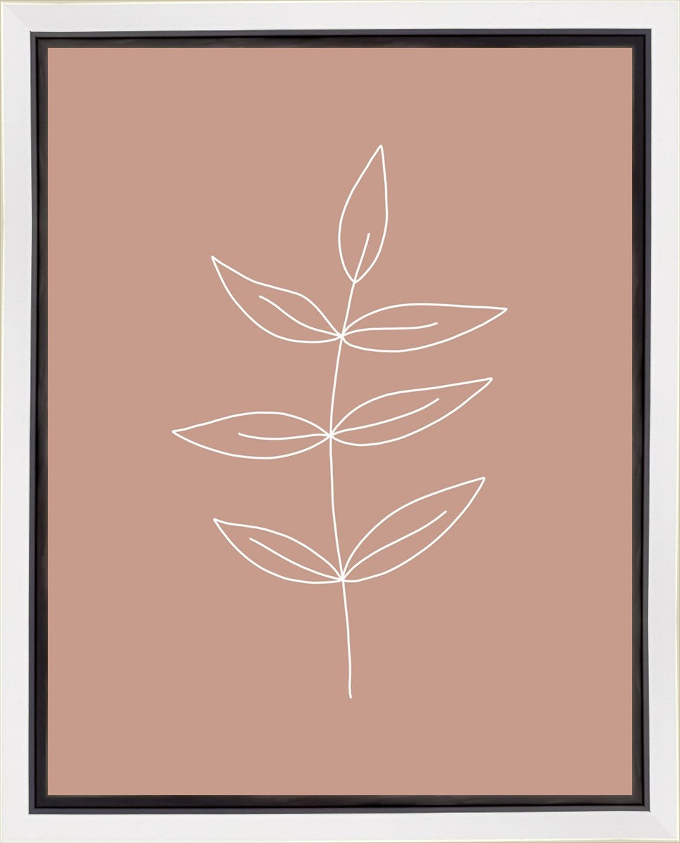 Minimalist Leaves Pink Gallery Wrap