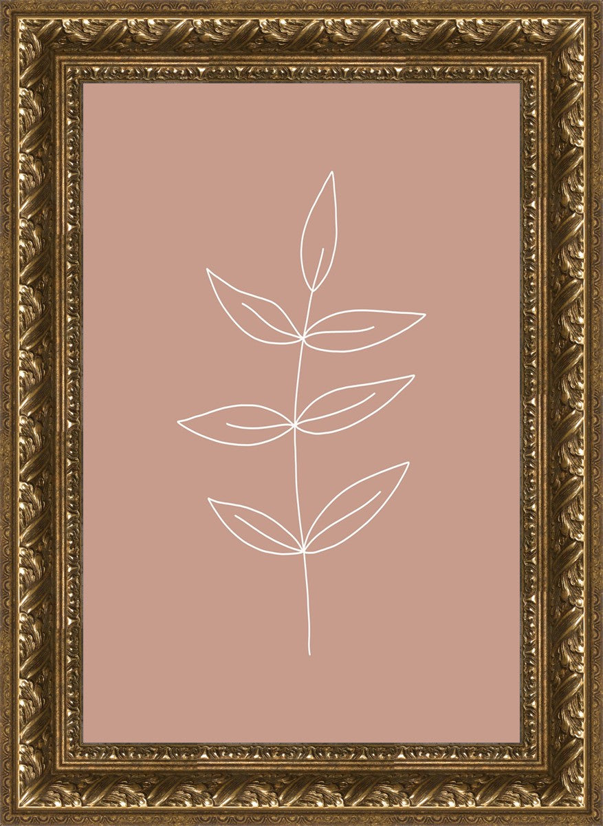 Minimalist Leaves Pink