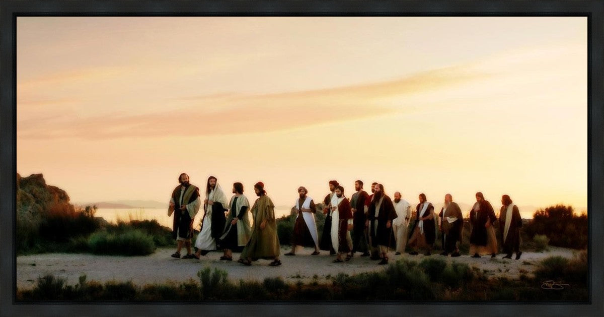And His Disciples Follow Him Gallery Wrap