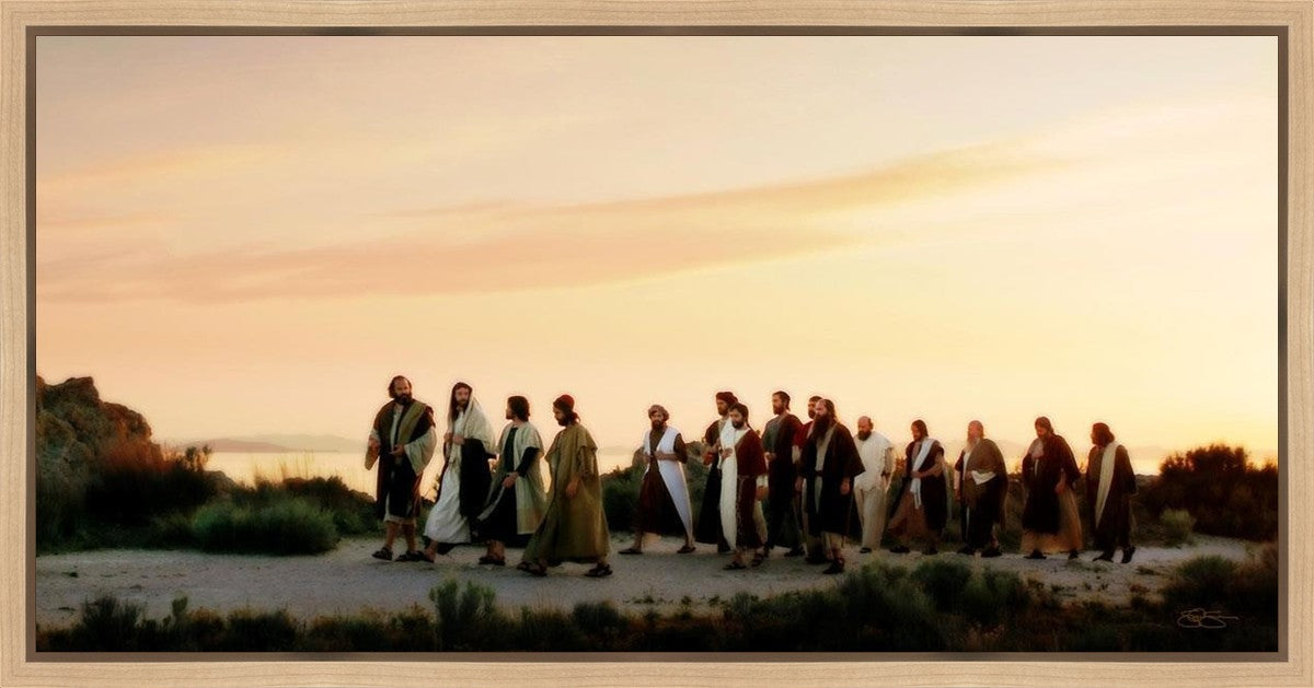 And His Disciples Follow Him Gallery Wrap