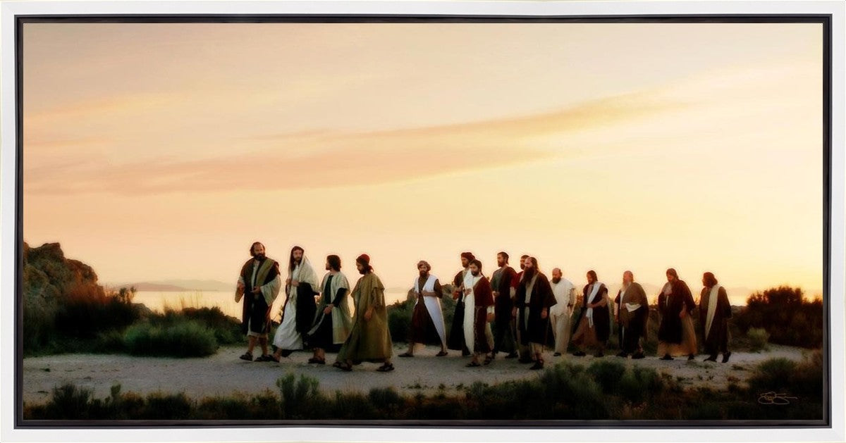 And His Disciples Follow Him Gallery Wrap
