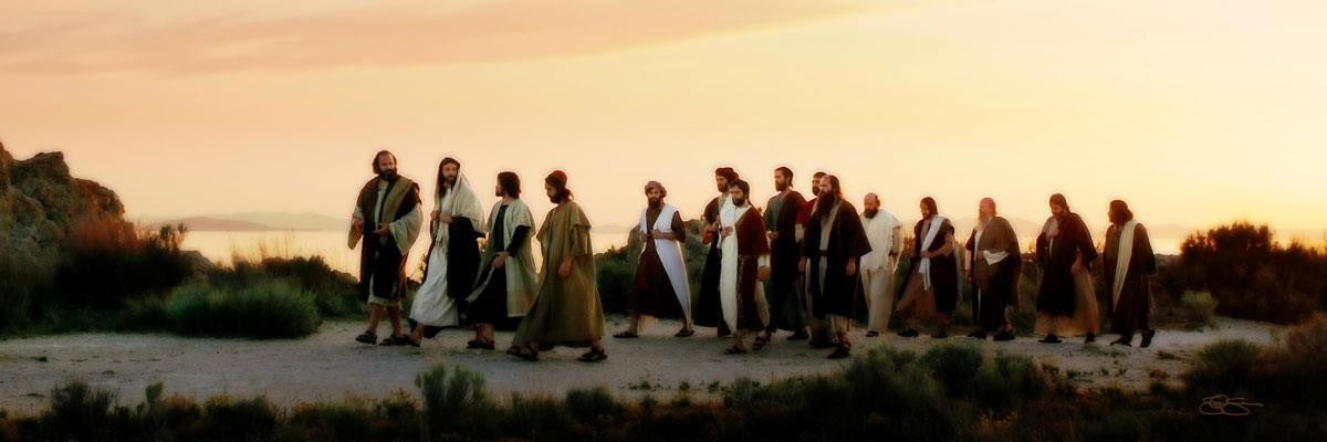 And His Disciples Follow Him Gallery Wrap