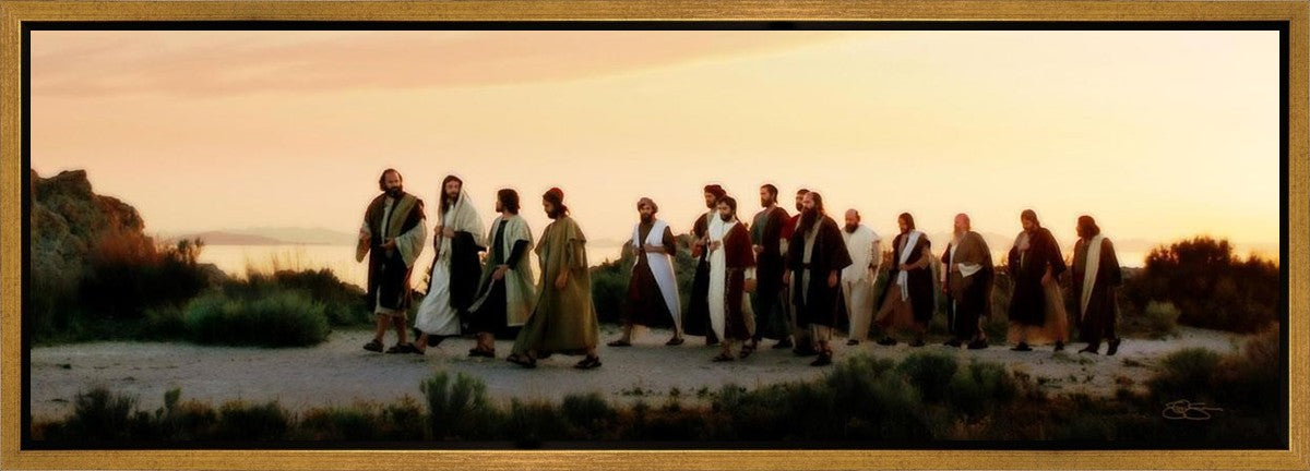 And His Disciples Follow Him Gallery Wrap