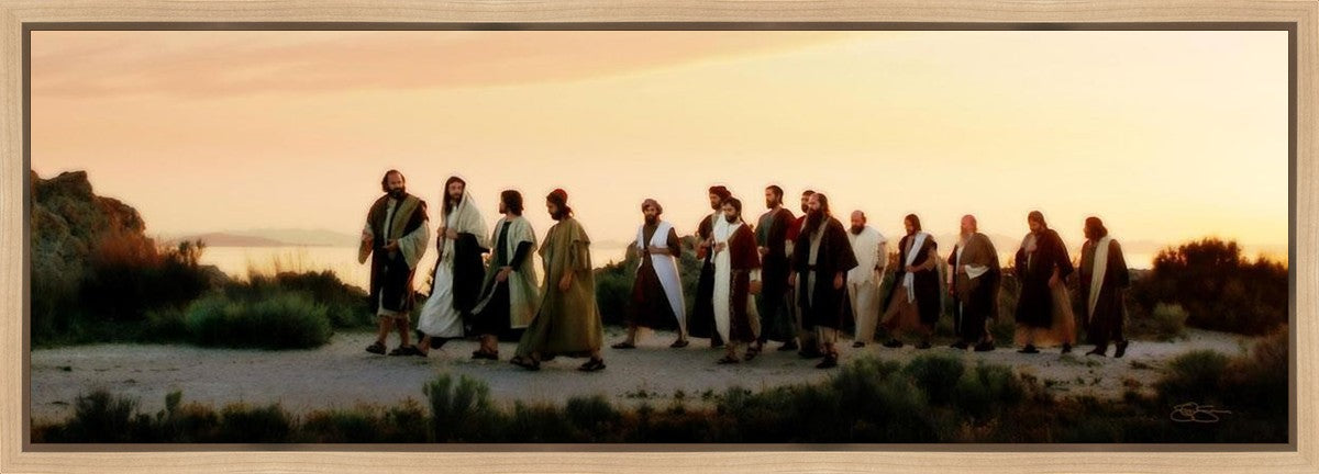 And His Disciples Follow Him Gallery Wrap