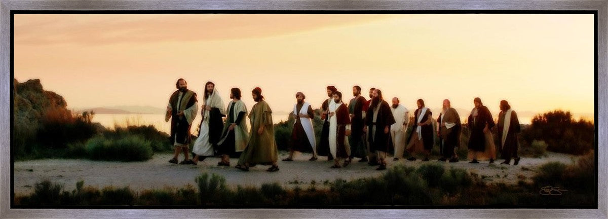 And His Disciples Follow Him Gallery Wrap