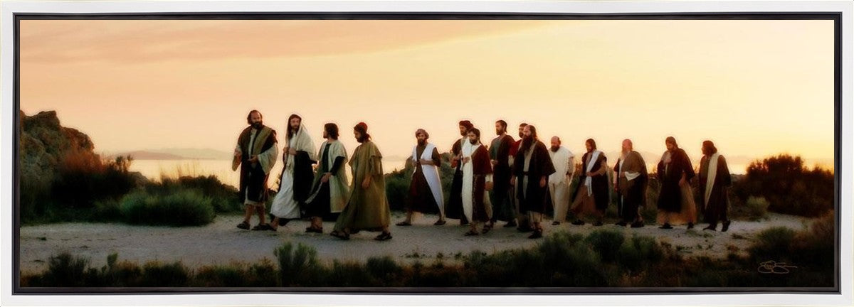 And His Disciples Follow Him Gallery Wrap