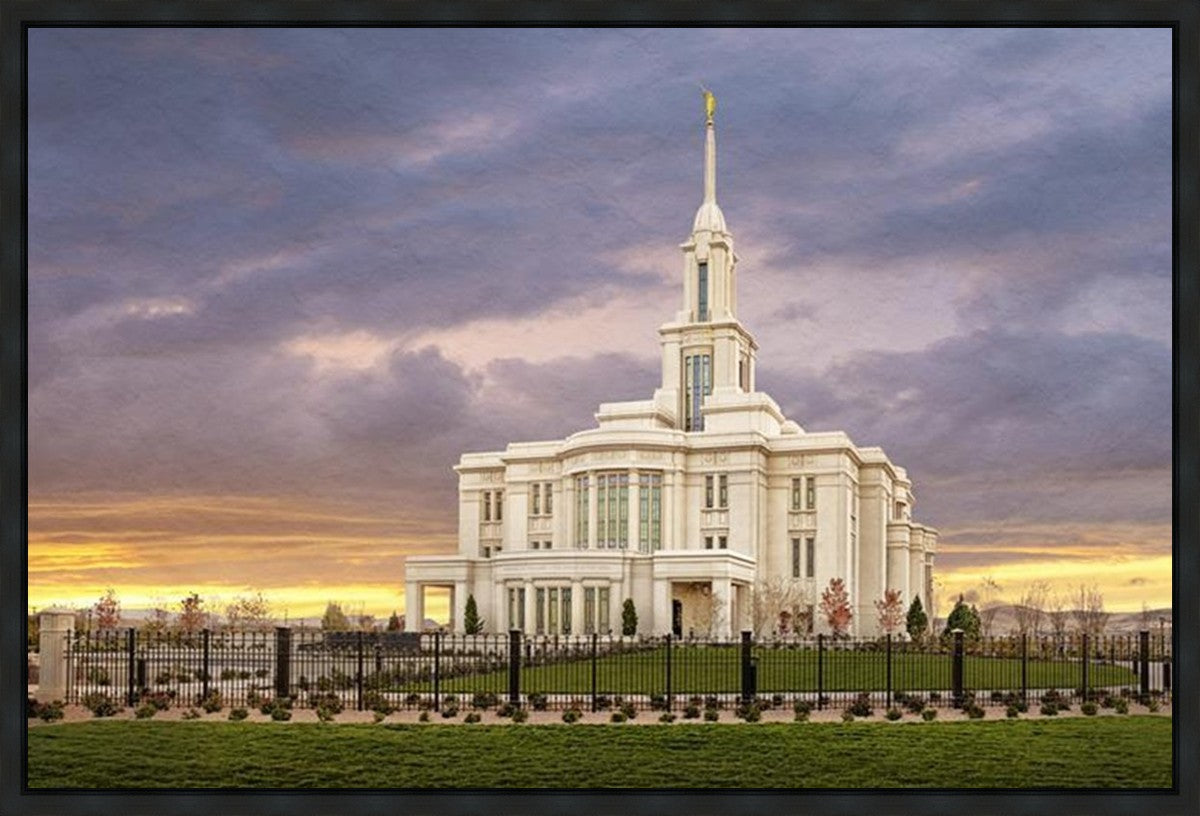 Payson Temple Storm Breaks Gallery Wrap