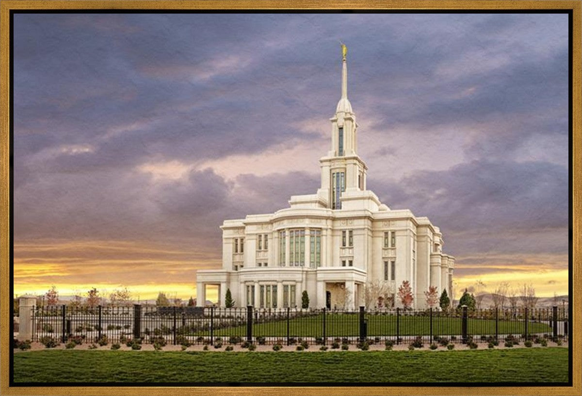 Payson Temple Storm Breaks Gallery Wrap