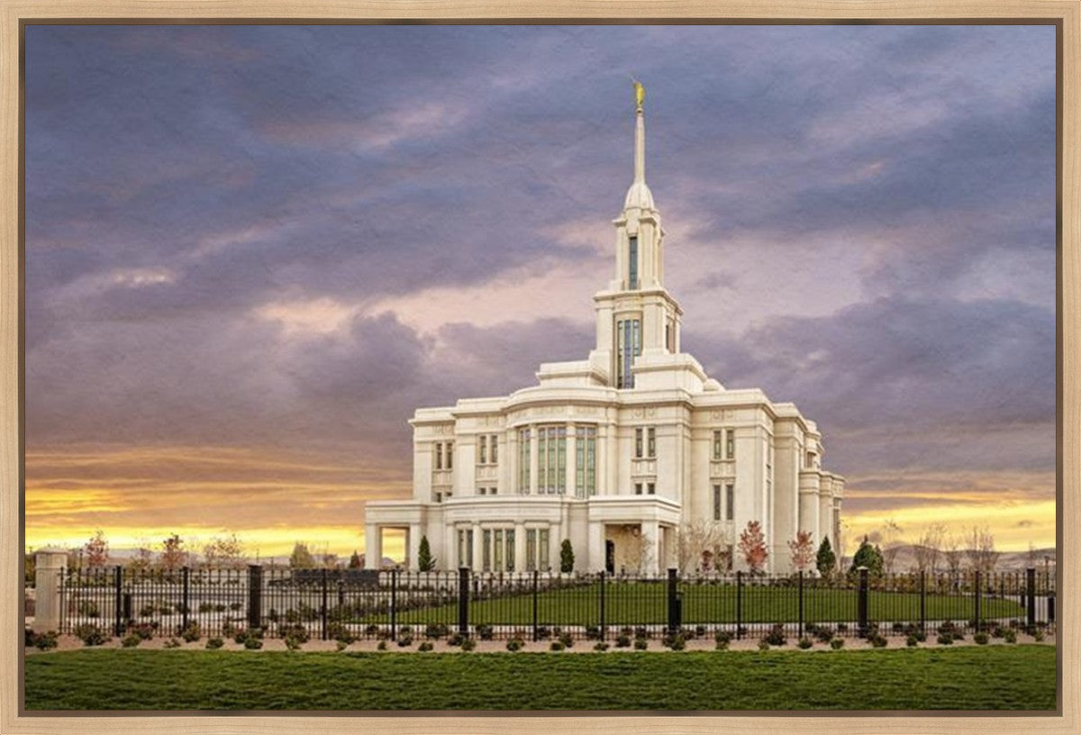 Payson Temple Storm Breaks Gallery Wrap
