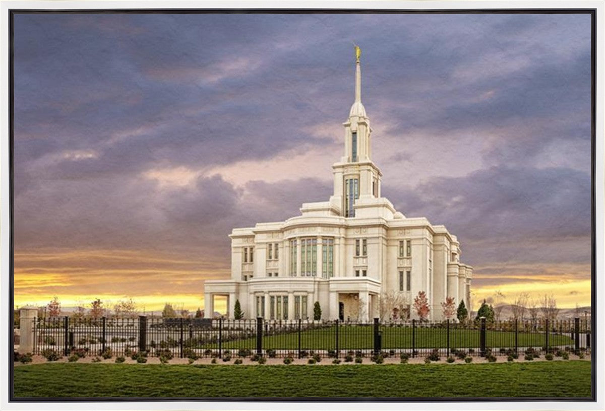 Payson Temple Storm Breaks Gallery Wrap