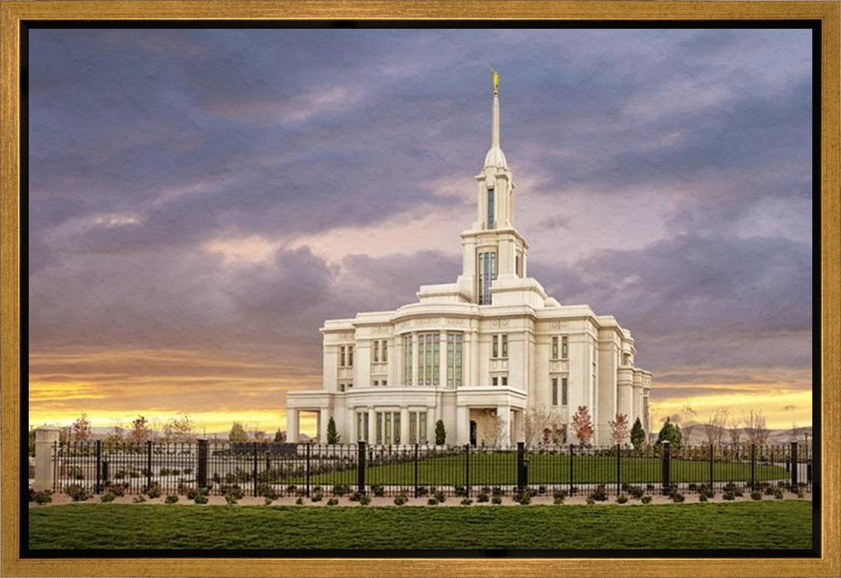 Payson Temple Storm Breaks Gallery Wrap