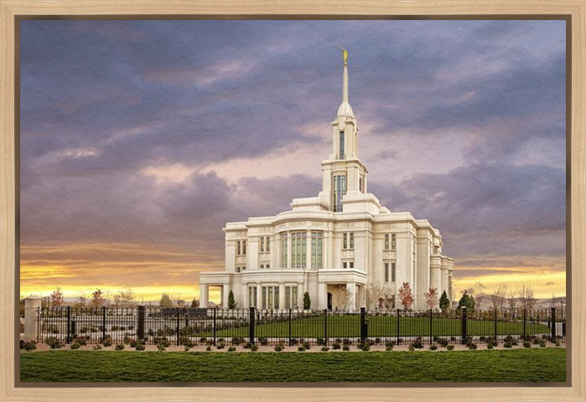 Payson Temple Storm Breaks Gallery Wrap